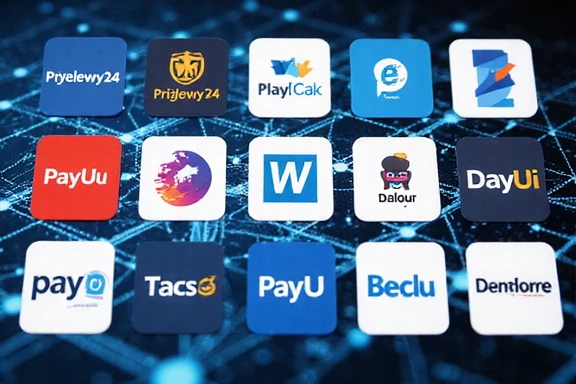 Ikony systemów płatności online